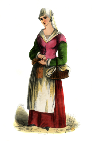 Servant - female costume from 15th century