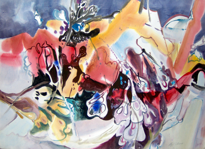 Floral Fantasy, c.1980-90 (watercolour on paper)