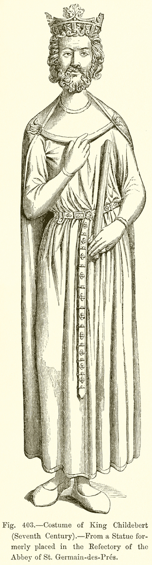 Costume of King Childebert (engraving)