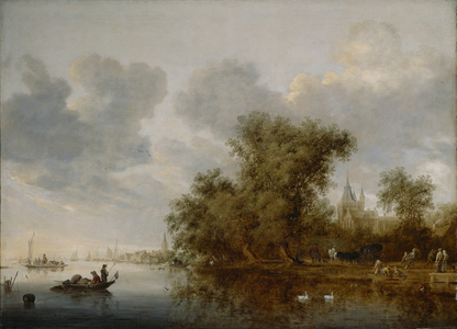River Landscape, 1643 (oil on canvas)
