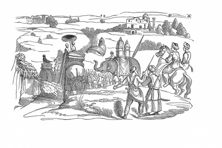 March of an India Army (lithograph)