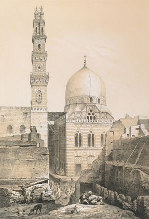 Mosque and tomb of El Ghoury, 1843 (Lithograph)
