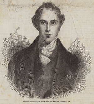 The New Premier, the Right Honourable the Earl of Aberdeen, KT (engraving)