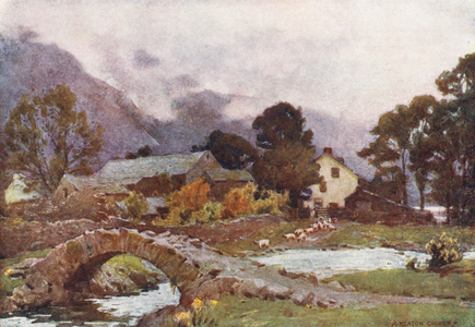 Lake District: Wastdalehead, Wastwater (colour litho)