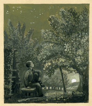 Illustration, 1947 (gouache on paper)