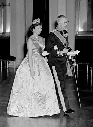 Oslo 19600316: Swedish royal state visit to Oslo. Gala dinner at the castle. Princess …, 1960 (photo)