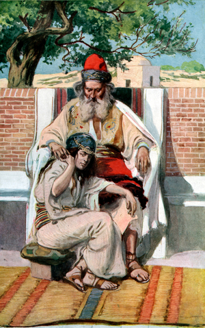 David and Abishag by J James Tissot - Bible