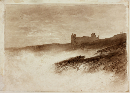 Dunstanburgh Castle (ink on paper on card)