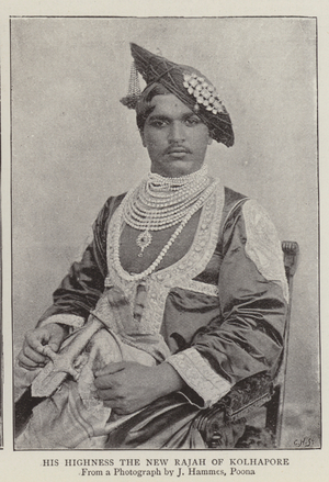 His Highness the New Rajah of Kolhapore (engraving)