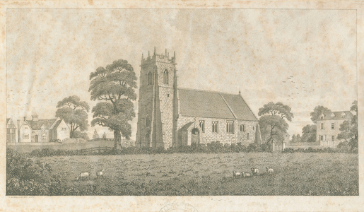 Adbaston Church: line and stipple engraving, nd [c 1800] (print)