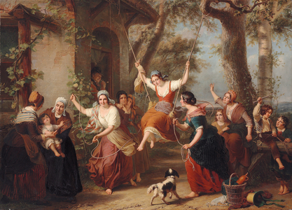 The Swing, 1848 (oil on panel)