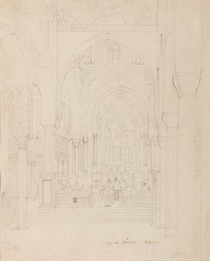 Sicily: Cappella Palatina, Palermo, c.1850 (pencil on paper)