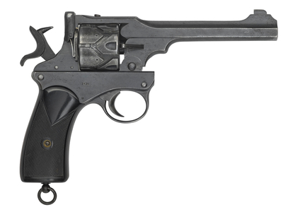 Webley Fosbery Model 1902 centrefire six shot automatic revolver, 1904 (photo)