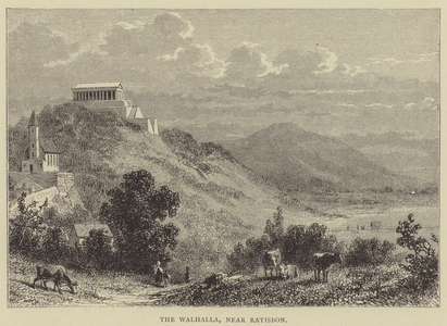 The Walhalla, near Ratisbon (engraving)