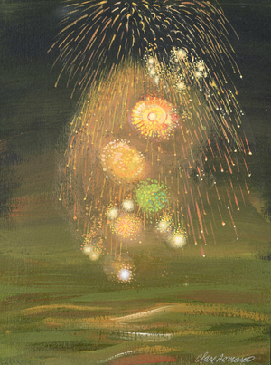 Falling Falling Light, 2002 (acrylic on paper)