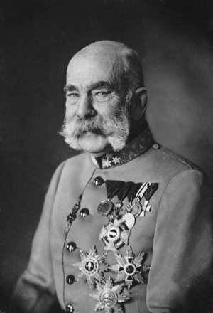 Emperor Franz Joseph I, 1910 (b/w photo)