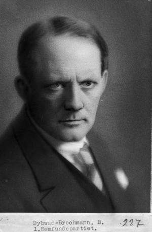 Bertram Dybwad Brochmann 1881 - 1956 in Oslo Norwegian author, newspaper publisher, politician and social critic ..., 1935 (photo)