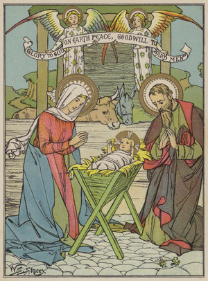 The Nativity (colour litho)