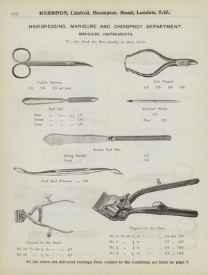 Page from Harrods catalogue, 1903 (litho)