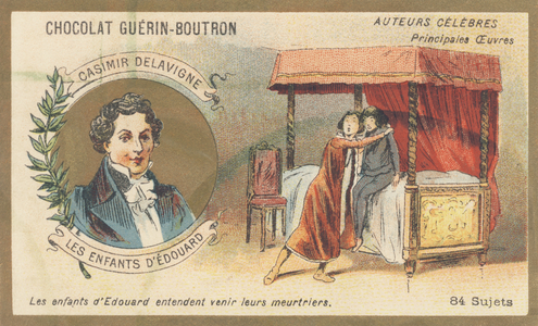 Casimir Delavigne (1793-1843), French poet and playwright, author of “Les enfants d'Edouard”, tragedie in three acts (1833)