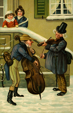 Double bassist and violinist