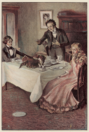 "He barked at my old friend" (colour litho)
