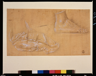 Drapery and foot study (drawing)