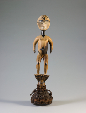 Headdress for the Ogbom Society, late 19th century (wood, reed, fiber, and pigment)