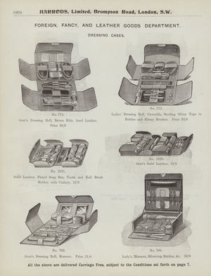 Page from Harrods catalogue, 1903 (litho)