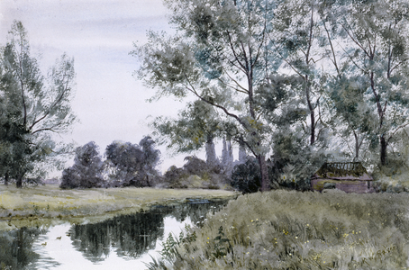 On the Lesser Stour, East Kent (watercolour)