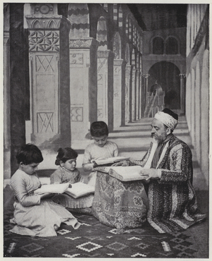 Types of Syria, Muslim schoolmaster (b/w photo)