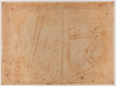 Plan of walls near the Gate to St. Pier Gattolini, 16th century (drawing)