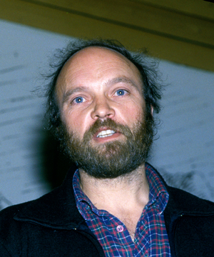 Oslo 19871116 Landslord Ola Einang, photographed during a lecture …, 1987 (photo)