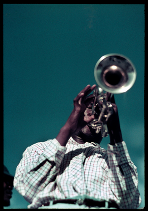 Duke Ngcukana (trumpet); Langa Stadium, Langa, Cape Town; c.1972 (photo)