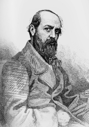 Henri Murger (1822-1861) French novelist, engraving by Larey