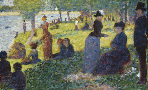 Oil Sketch for La Grande Jatte, 1884 (oil on panel)