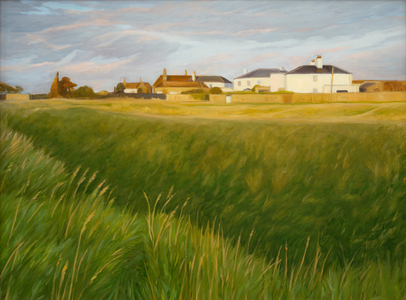Coast Guard Cottages, Sandwich Bay, 2014 (oil on canvas)