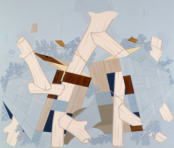 Falling Away - Apart, 2004 (acrylic on canvas over panel)