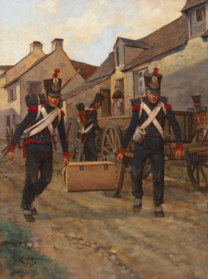 8th Artillery Rgt, 2020 (oil on board)