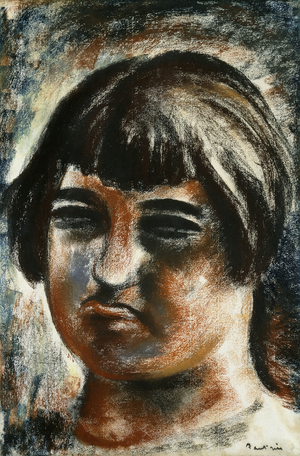 Portrait,  (pastel on paper)