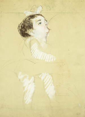 Breastfeeding Infant; Enfant au Sein, c.1900 (pastel and black chalk on buff paper)