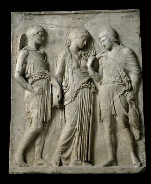 Orpheus, Euridyce, and Hermes
