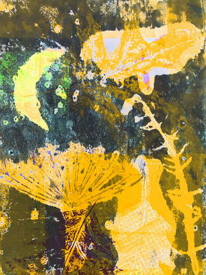 'yellow moon' 2019 (mono print)