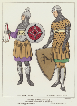 Hommes d'armes d'Italie (colour litho)