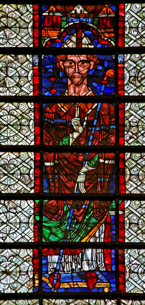 Window w109 depicting an Archbishop (stained glass)