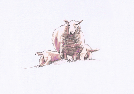 Gentle Spirits X, 2022, (pencil drawing & ink)