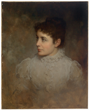 Edwina Booth, 1885 (oil on canvas mounted to aluminum)