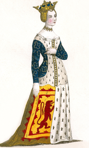 Portrait of Jeanne - Isabelle Stuart Duchess of Brittany, 19th century (lithograph)