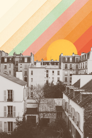 Rainbow Sky Above Paris, 2020 (photography, digital)