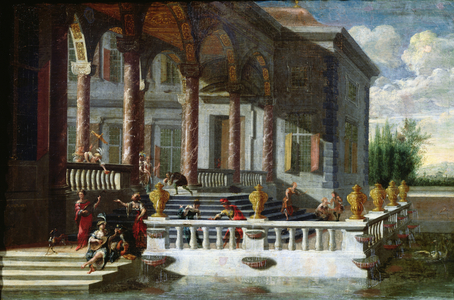 Italian Palace with gallery and terrace (painting)